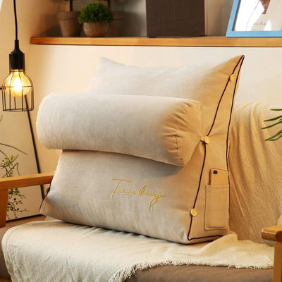 Beige little jax wedge pillow