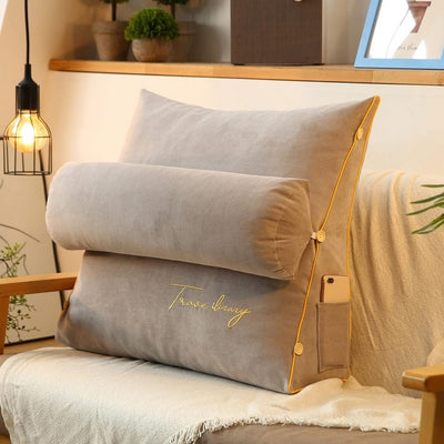 Grey wedge pillows