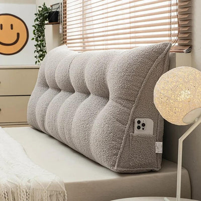 bed headboard pillow