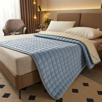 light blue king size mattress topper