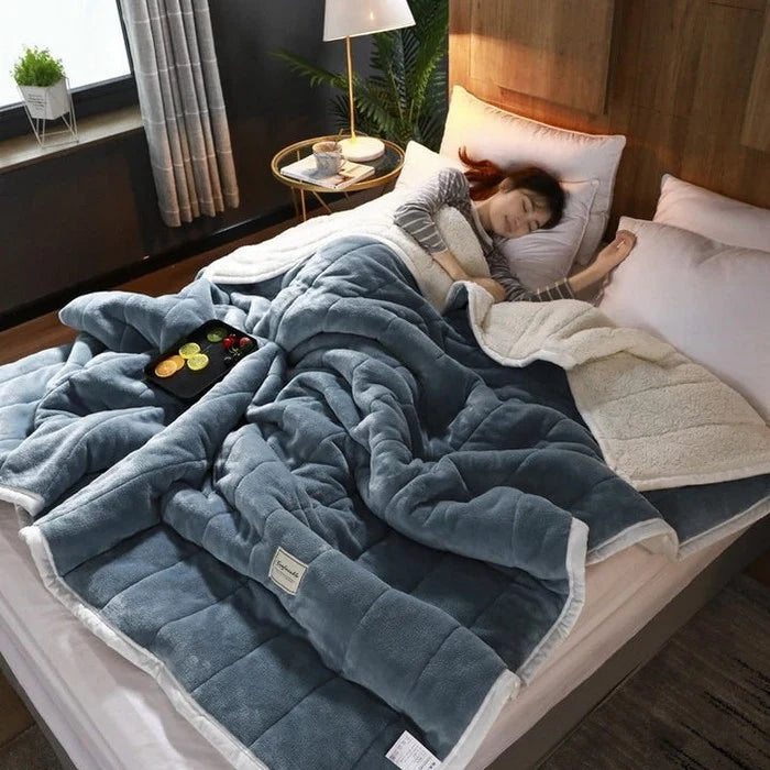 naval heated fleece blanket