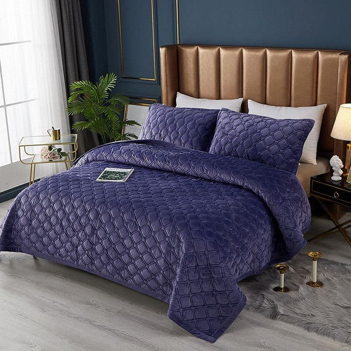 purple catherine lansfield bedspread