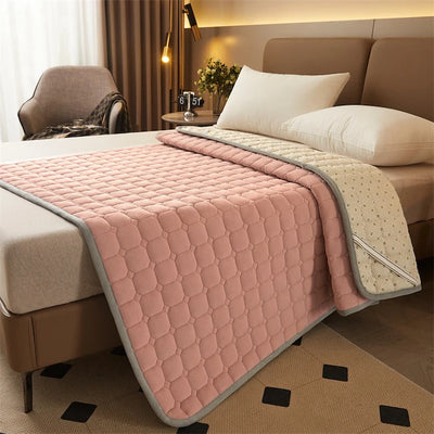 soft pink small double mattress protector